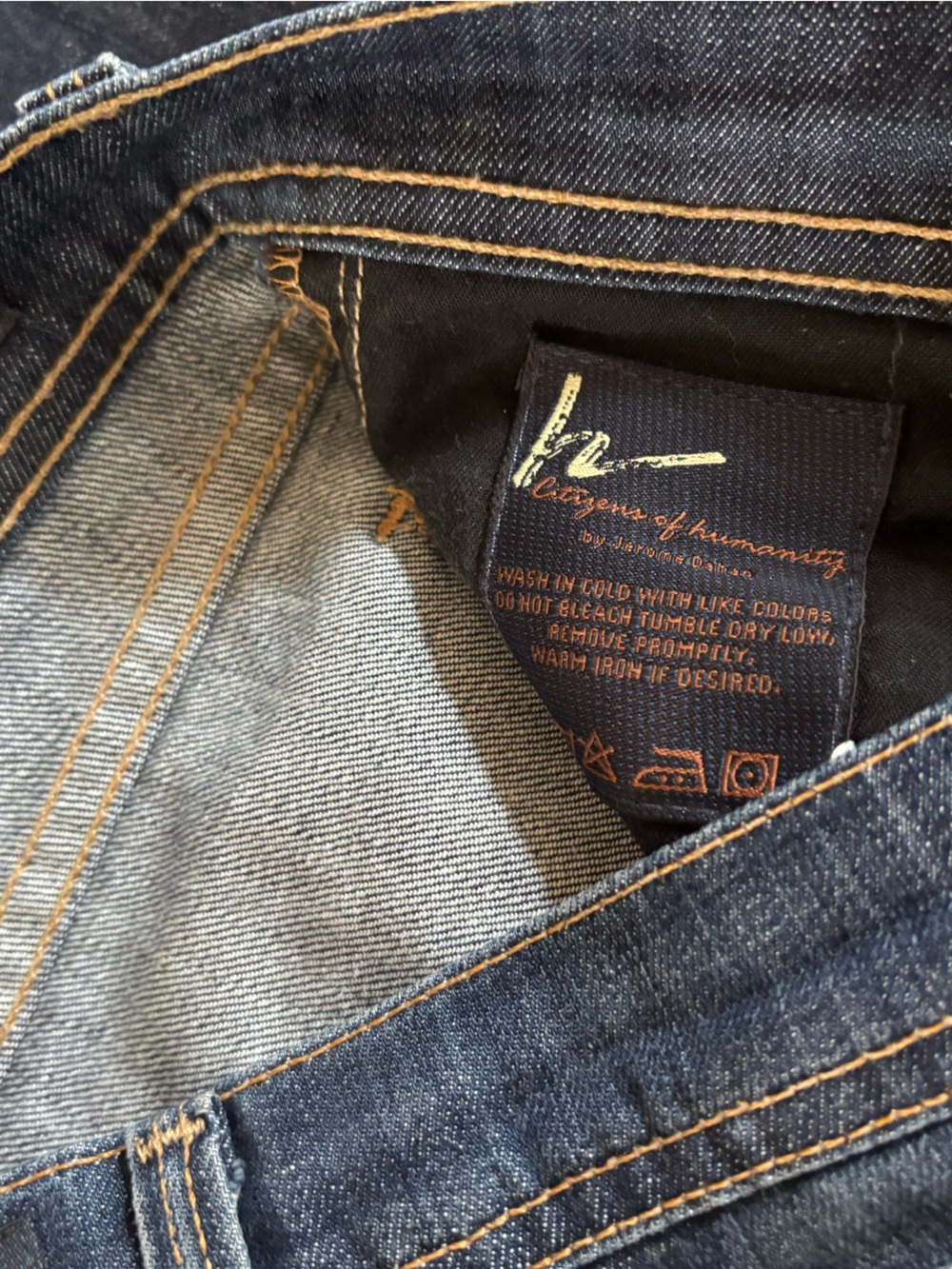 Citizens Of Humanity Dark Blue Flare Jeans Size 27 Ingrid #002 Low Waist - Picture 8 of 9